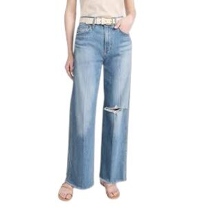 Veronica Beard Jeans Taylor Wide Leg Size 30 High Rise Distressed